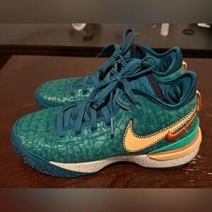 Lebron NXXT Gen Geode  Green Teal and Orange Basketball Shoes